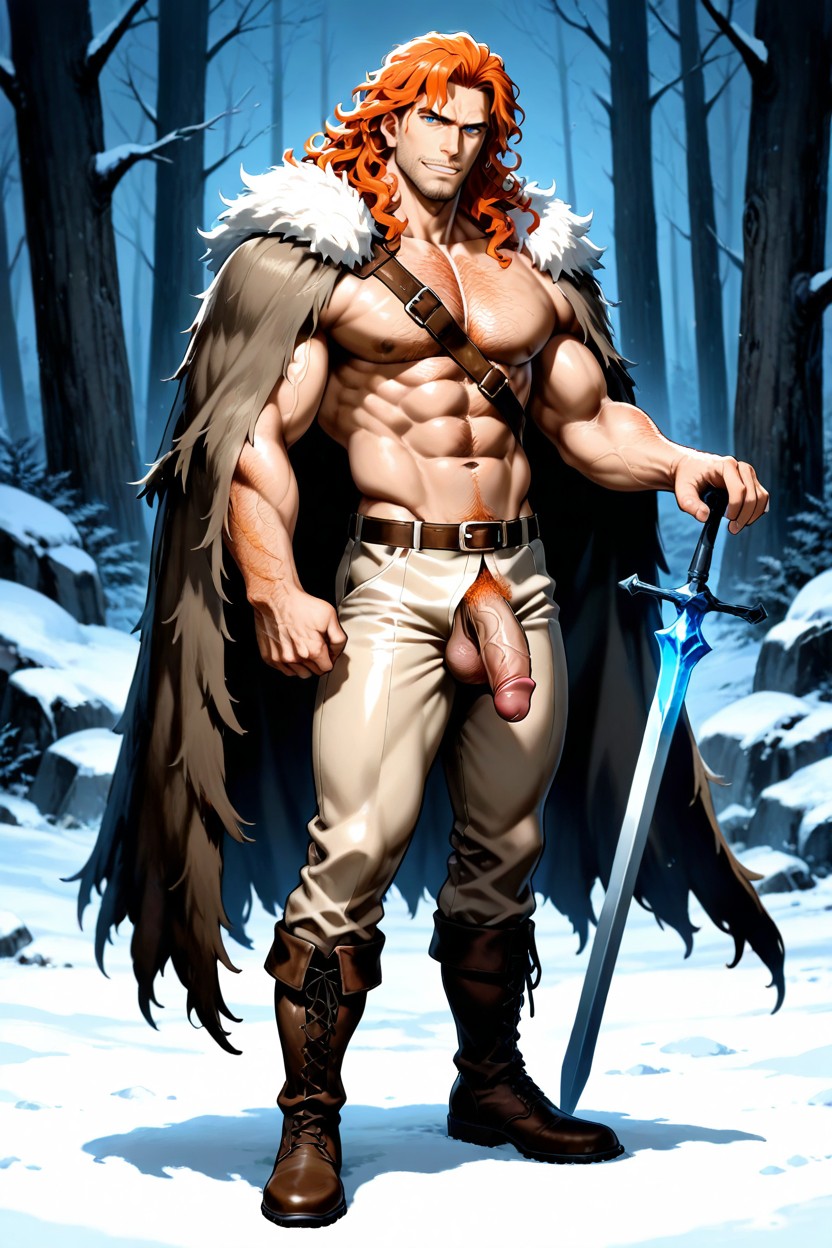 Corps Entier, A Stubble, Manly Man With Long Porno IA Gay