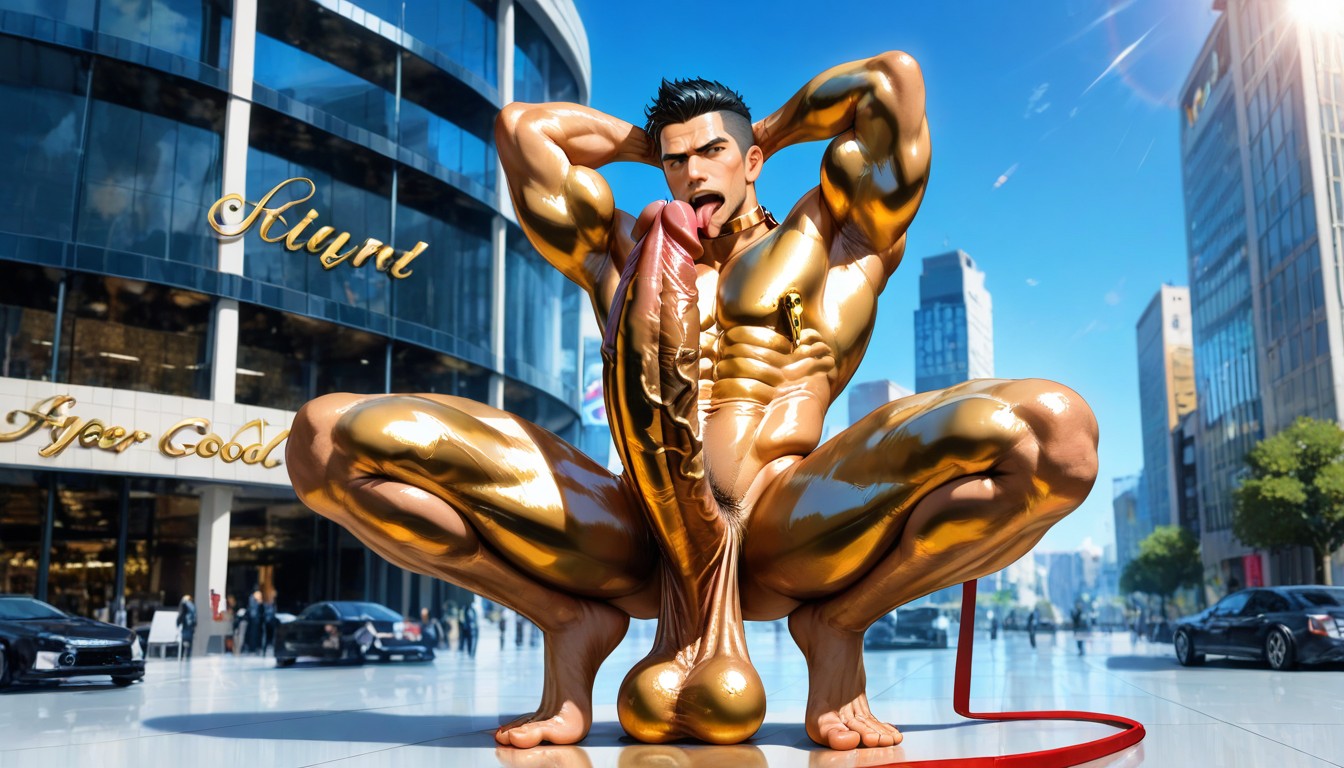 Oiled Skin, Ultra Detailed, Mall 게이 AI 포르노