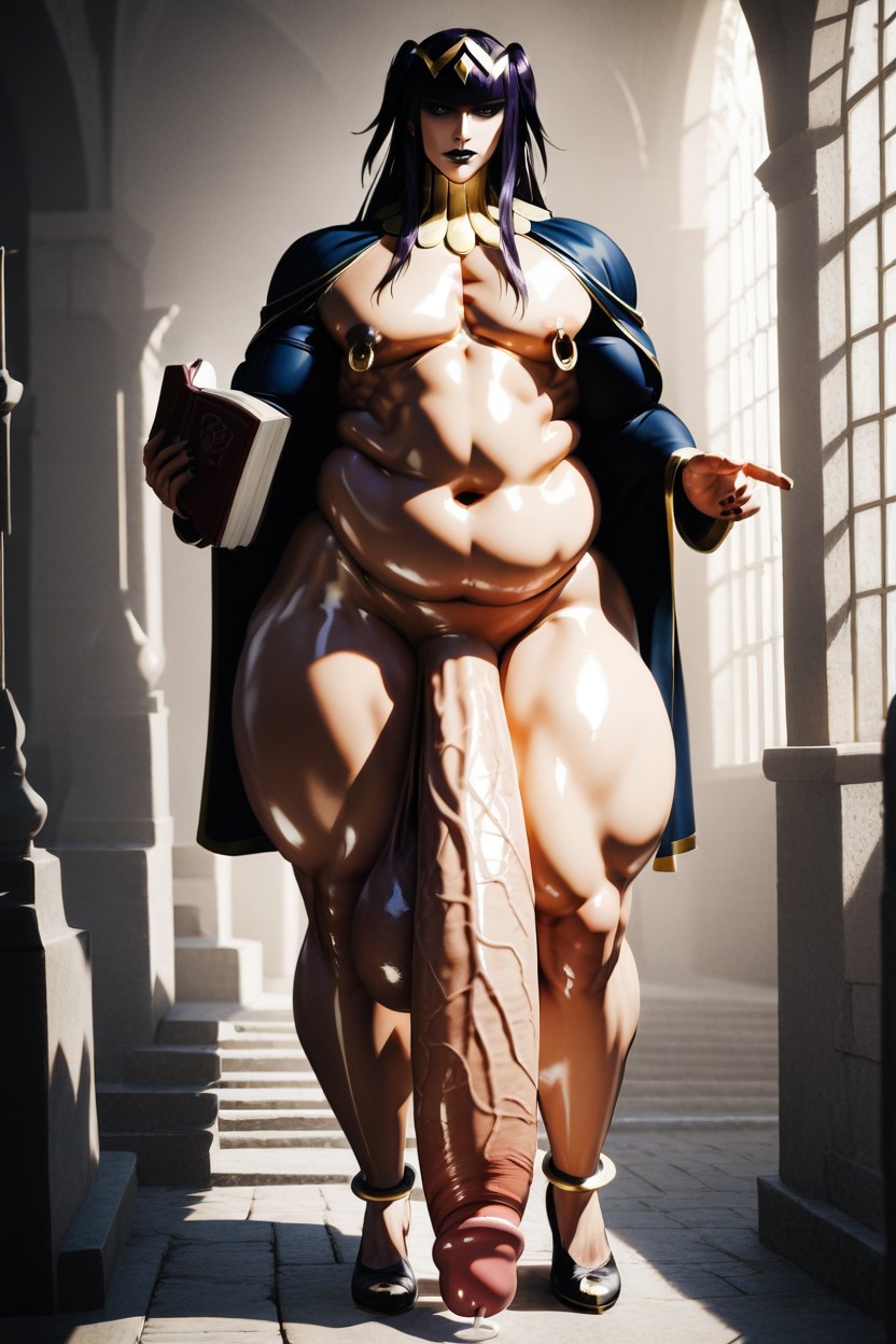 Thick Makeup, Gigantic Oversized Heavy Sagging Balls, 통통한 체형 게이 AI 포르노