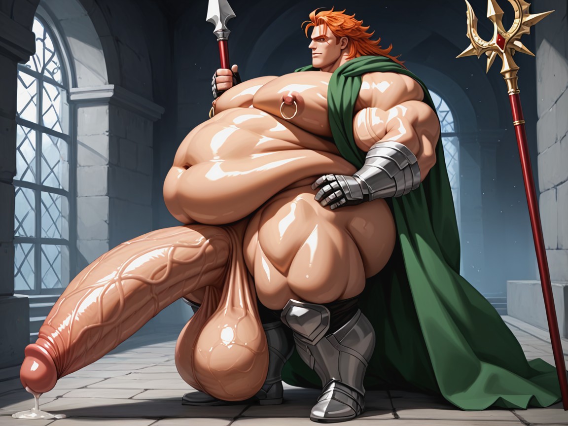 Hyper Thick Body, Muscular, Soft Facial Features KI Schwulenporno