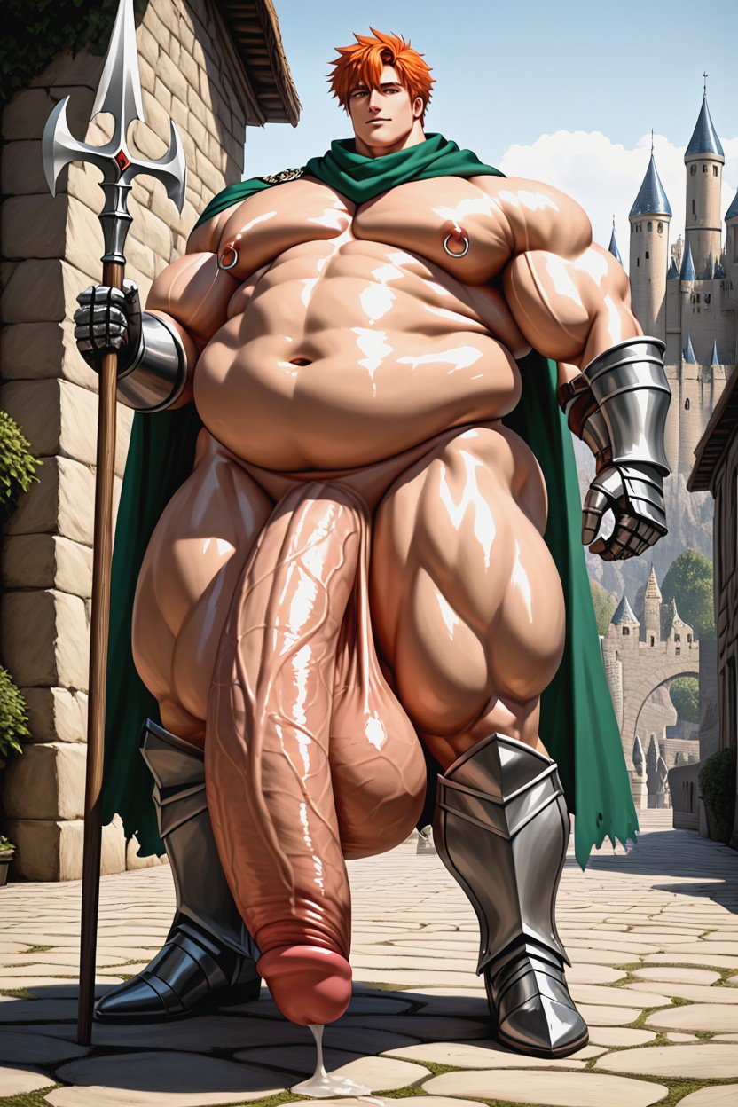 Messy Hair, Holding Spear, Realistic Render Porno IA Gay