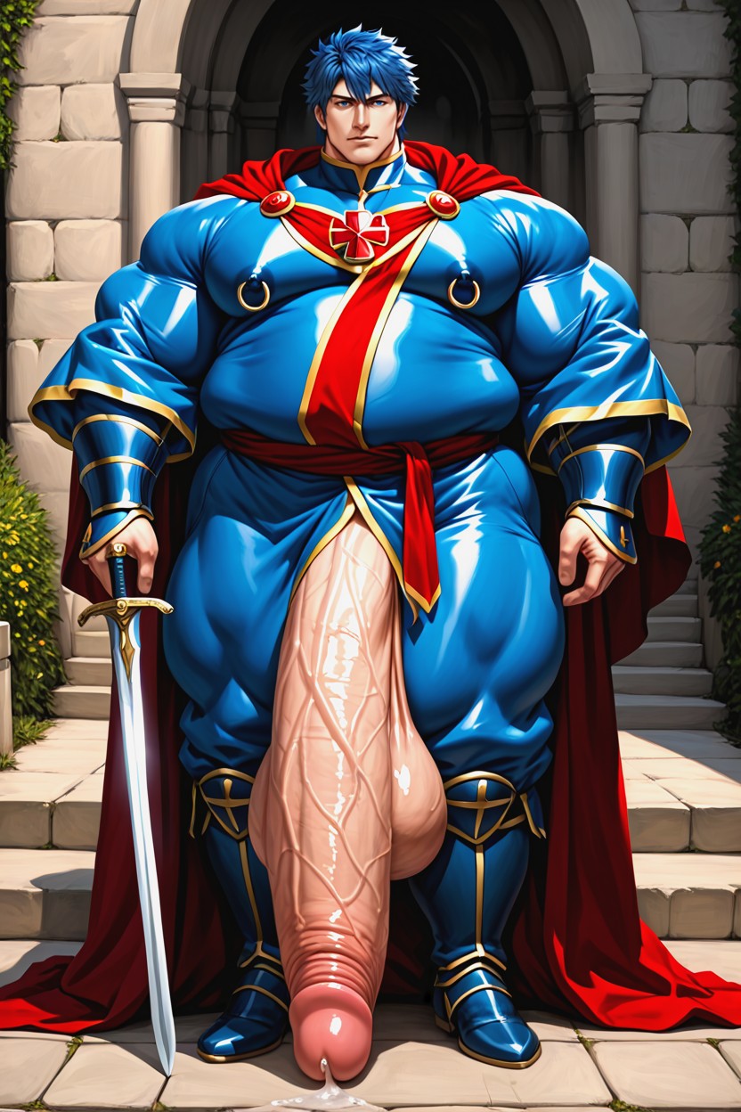 Hyper Cock Longer Than Leg, Hyper Length Penis, Blue Hair KI Schwulenporno
