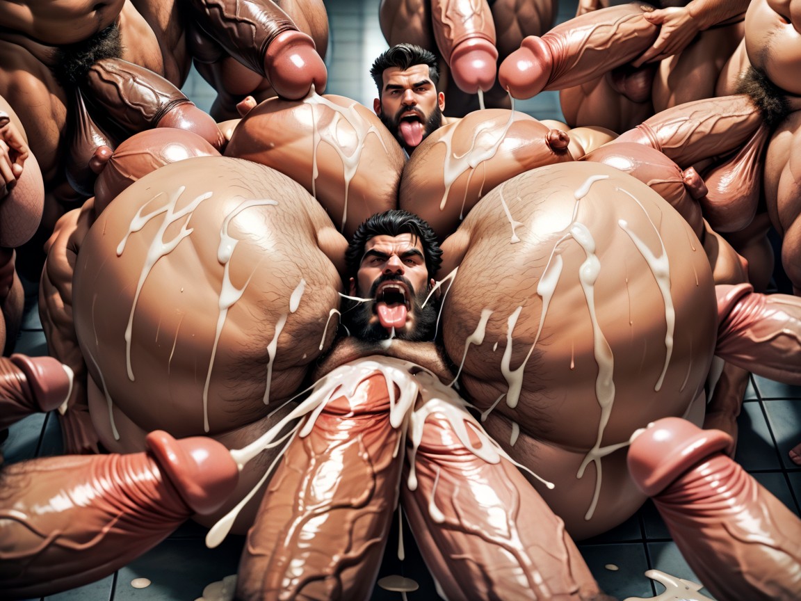 Sucking Each Other's Hyper Boobs And Eating Each Other's Ass And Pussy, Oiled Skin, Sideburns AI同性戀黃片