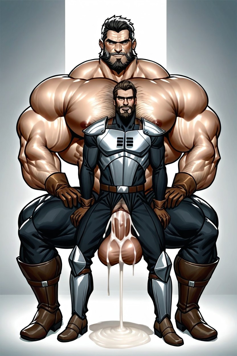 Hyper Muscles, Intense Orgasm, Fucking Face To Face Pornografia gay com IA