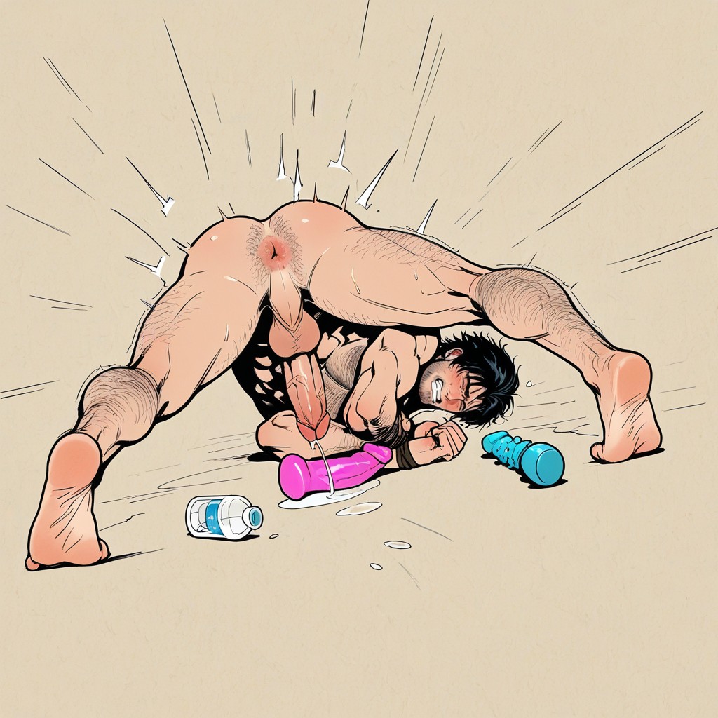 Clenching Teeth, Big Feet, Wide Tight Anus 게이 AI 포르노