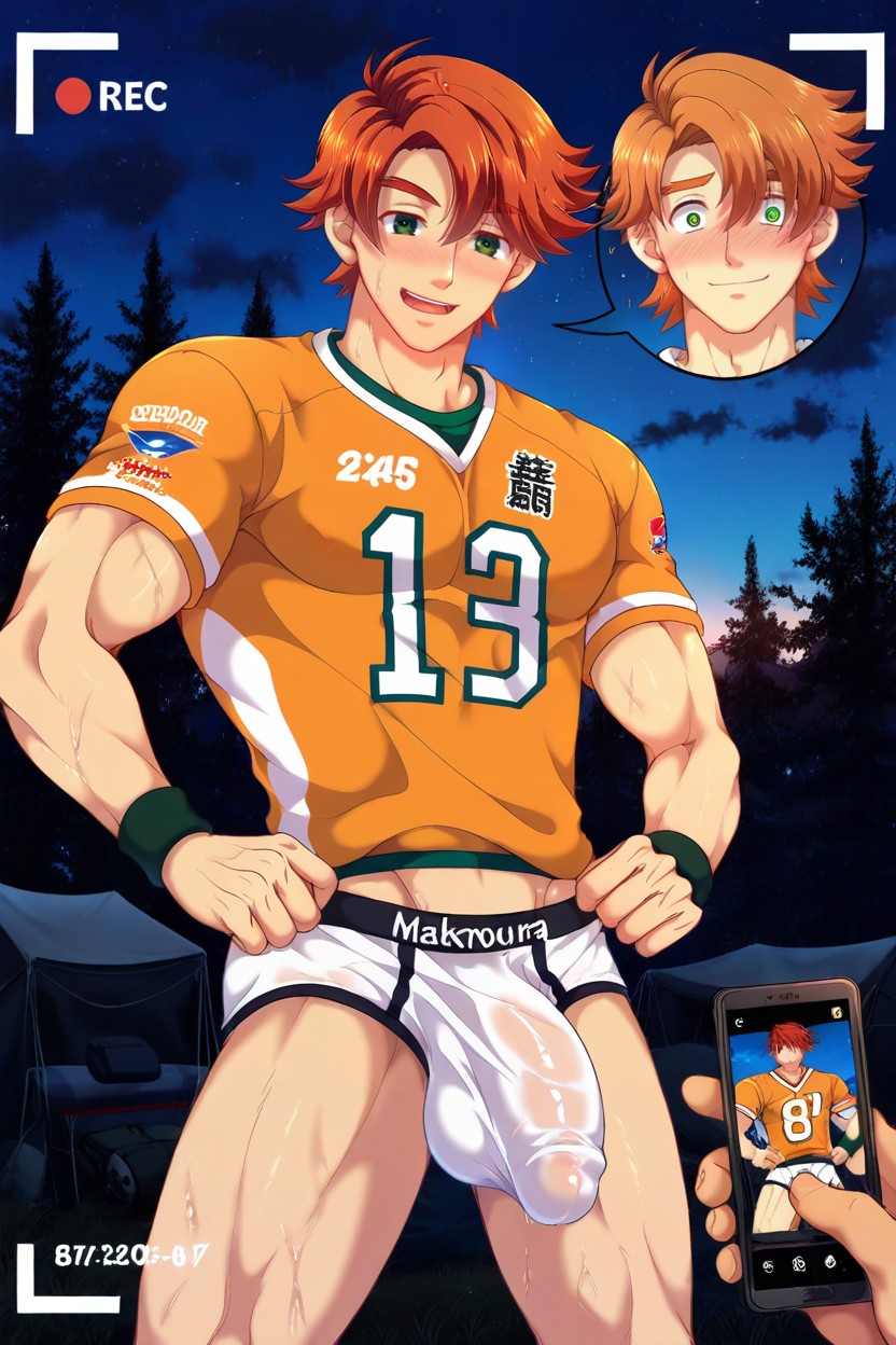 Derek Red Hair, Mikkoukun Art Style, Men 게이 AI 포르노