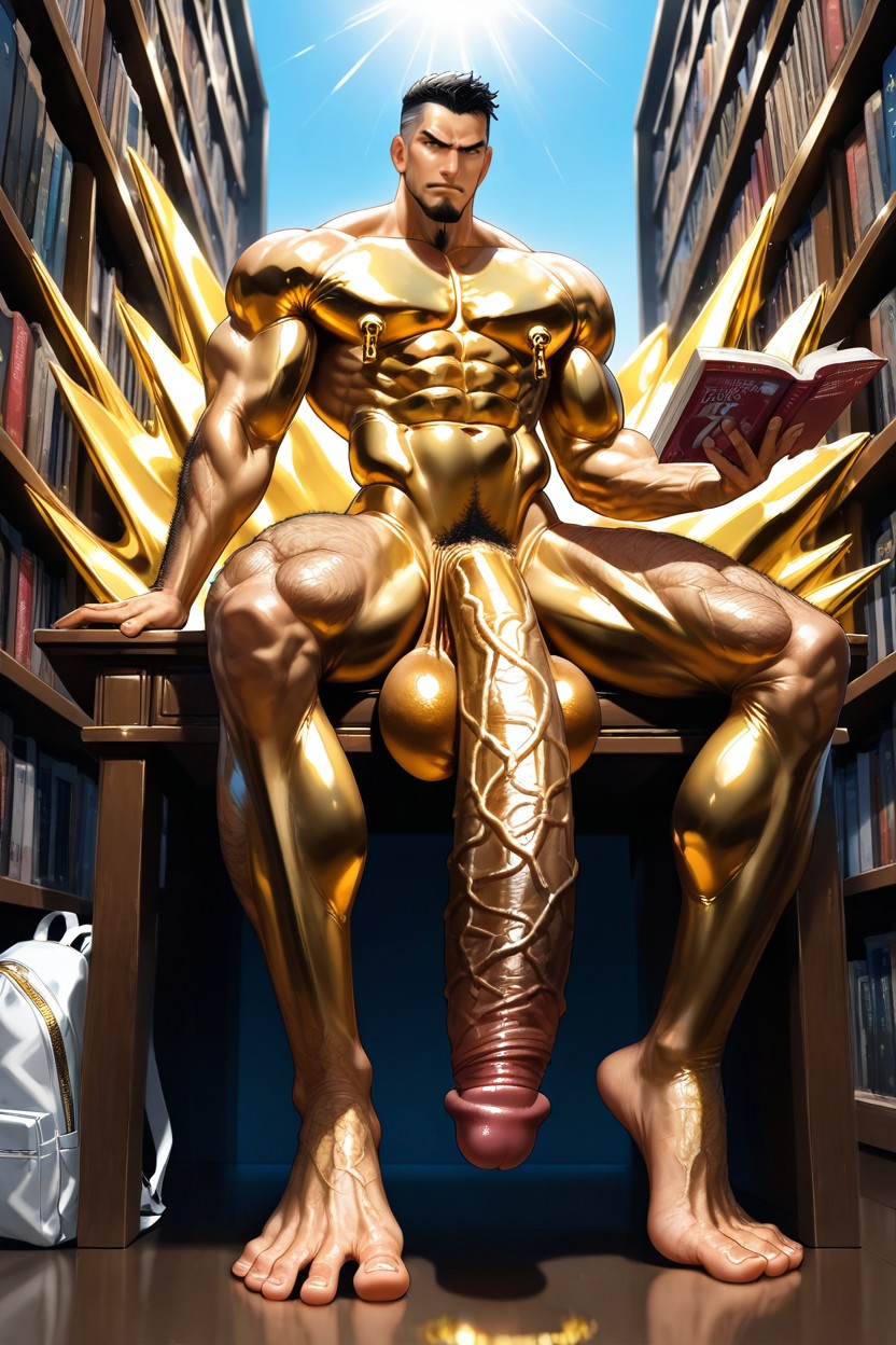 Fully Naked, Cock Bigger Than Body, Gigantic Penis 게이 AI 포르노
