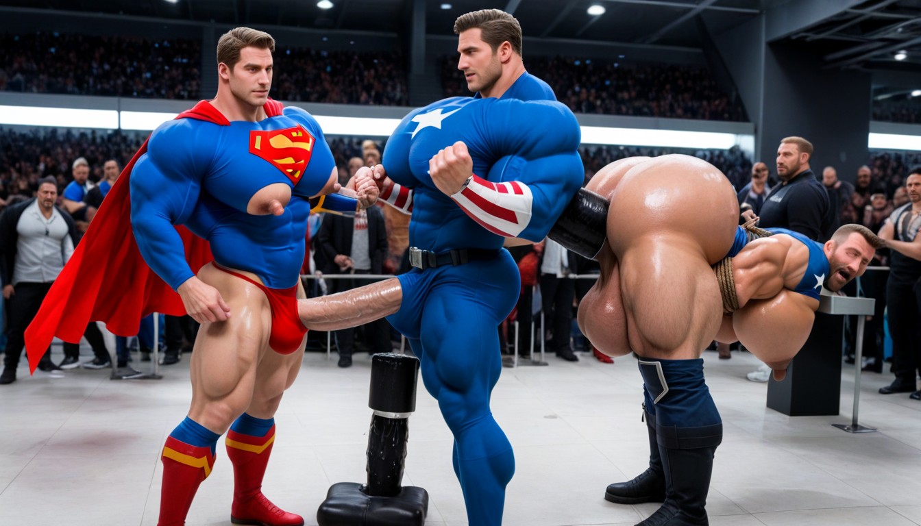 Public Arousal, Athletic Man, Standing Ass To Ass AI Gay Porn
