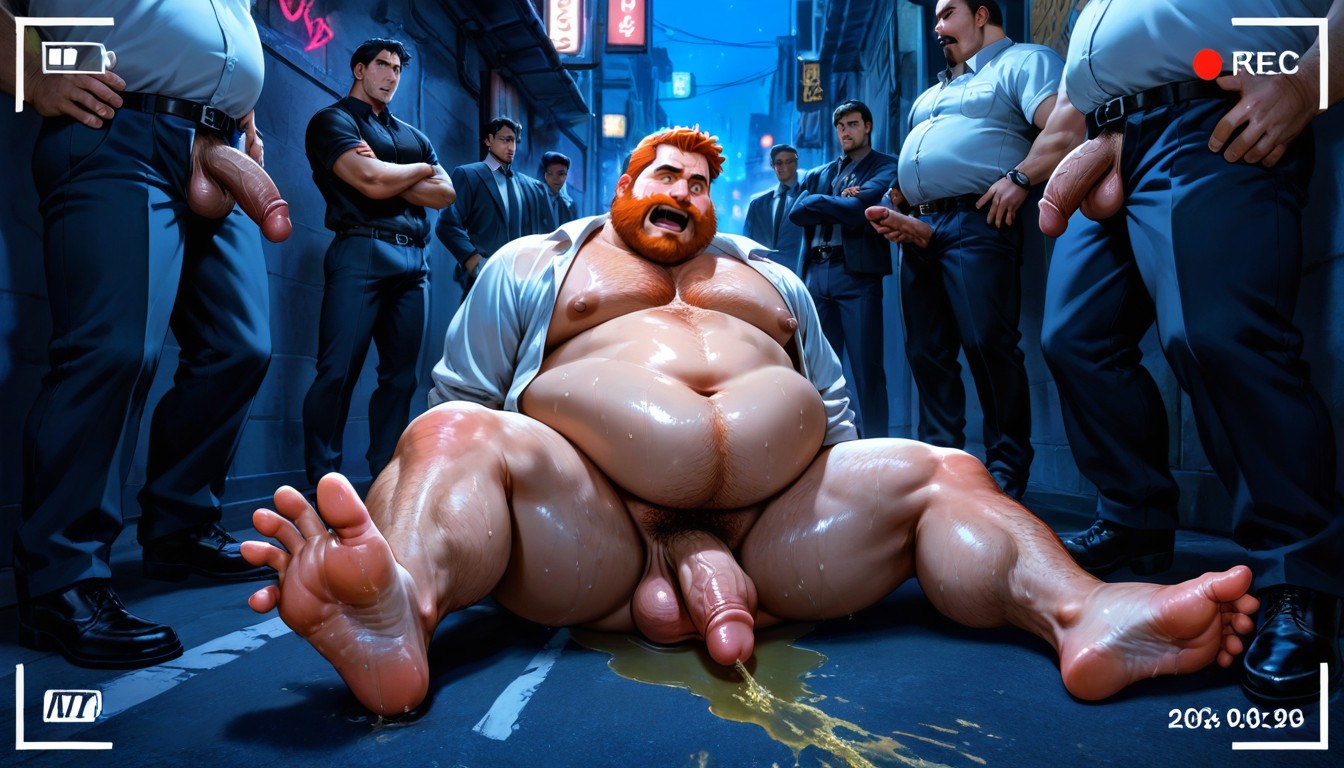 Manly Chin, Chubby Man Masturbating, Giant Cock 게이 AI 포르노