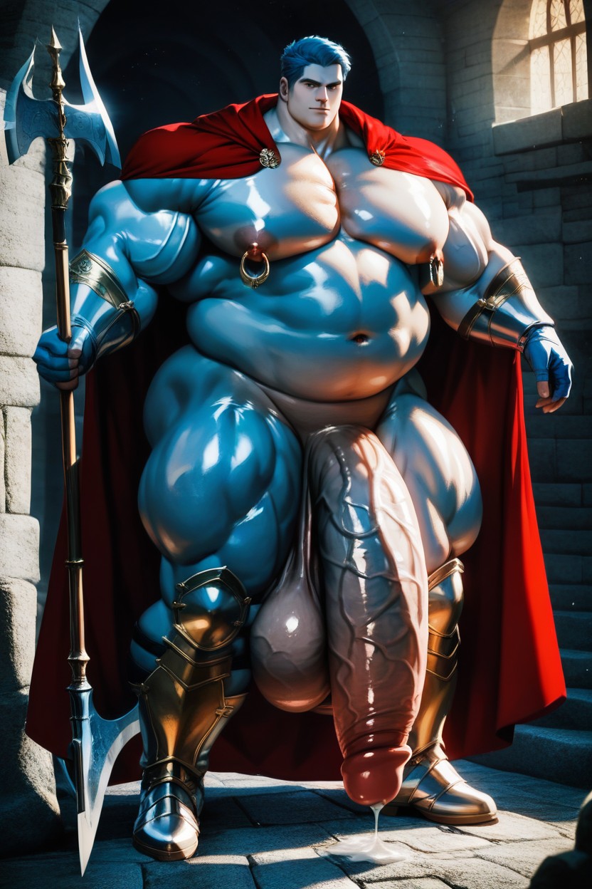 Boots, Medieval Castle Setting, Oiled Skin AI Gay Porn