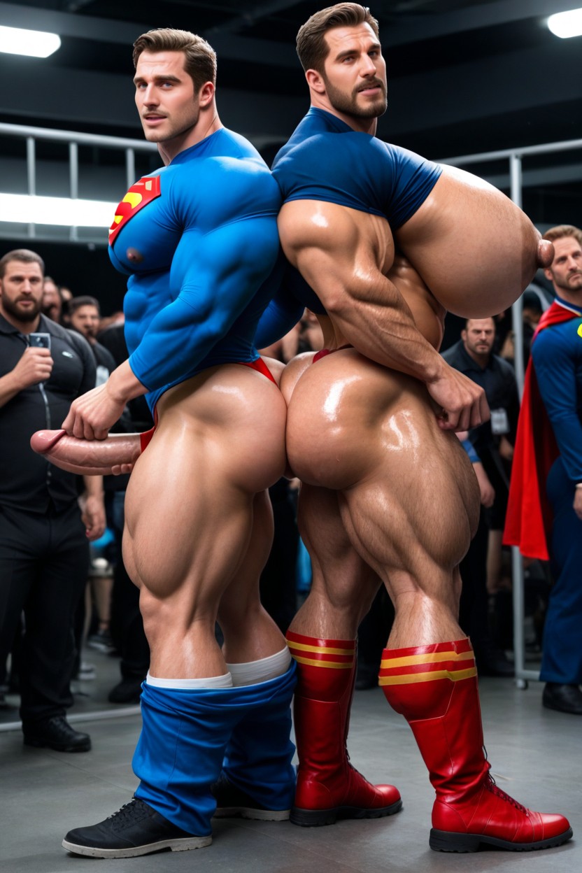 Superman Suit, Hyper Round Ass, Gay Porn AI Gay Porn