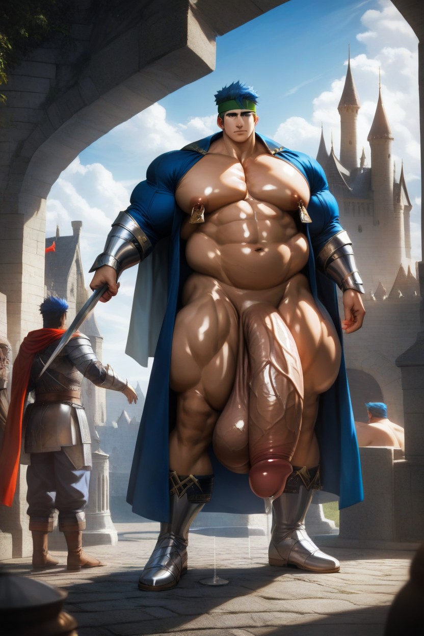 Thick, Masculine Chest, Broad Shoulders AI Gay Porn