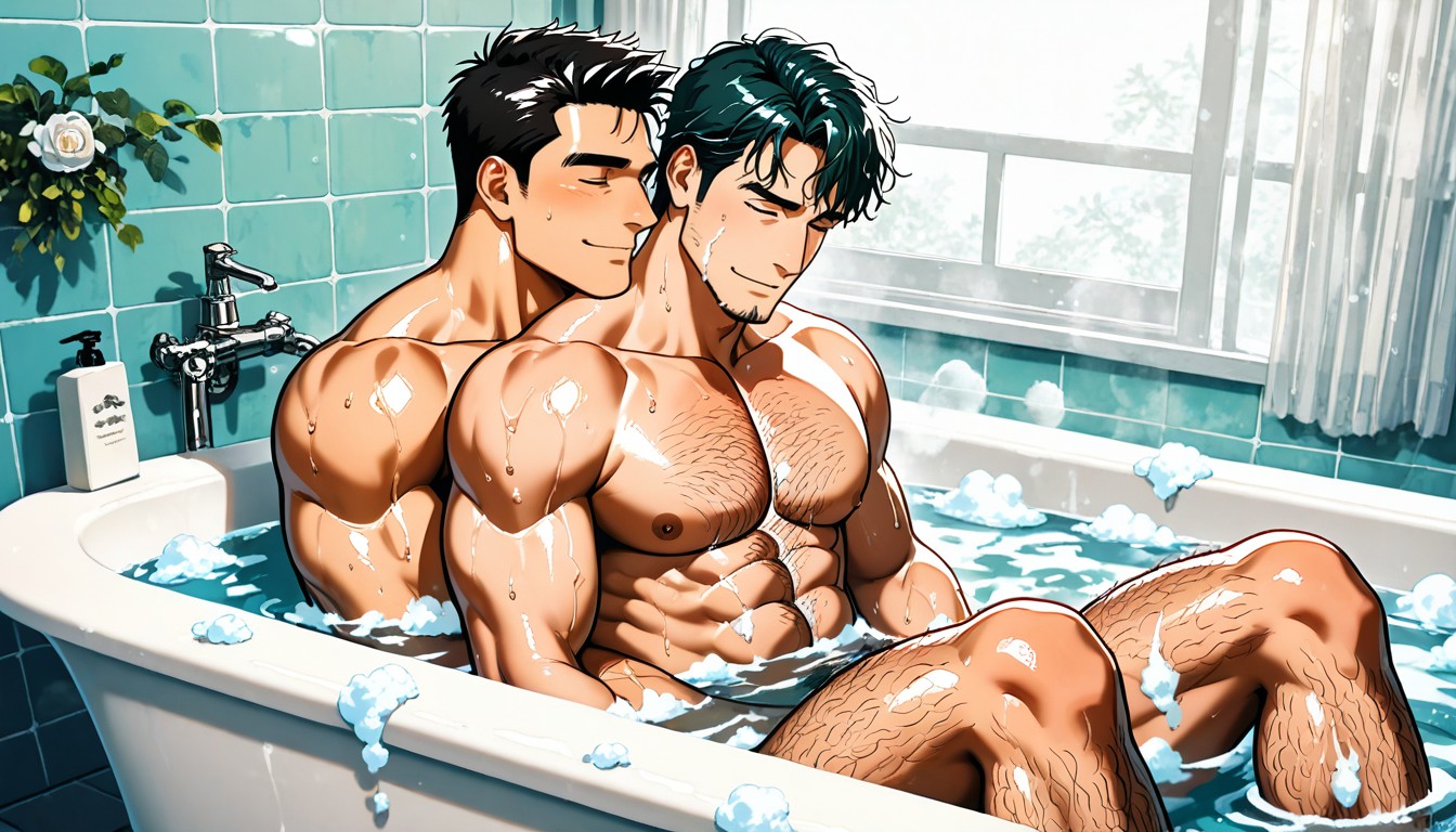 Relaxed Faces, Bara, Hot Water 게이 AI 포르노