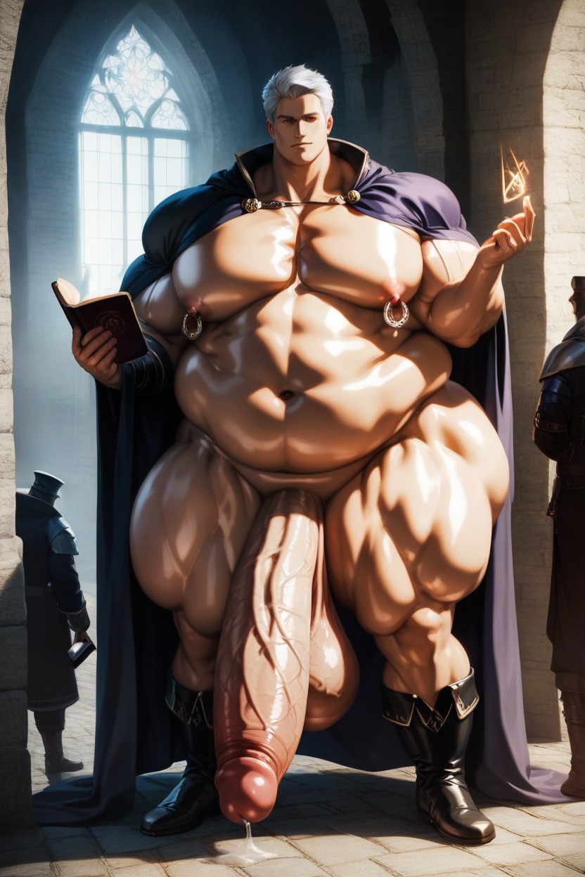 Brown Medieval Boots, Flaccid, Thick Fat AI同性戀黃片