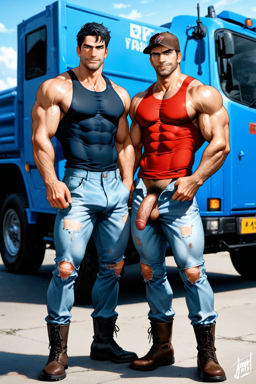 Medium, Fit, 25+ AI Gay Porn