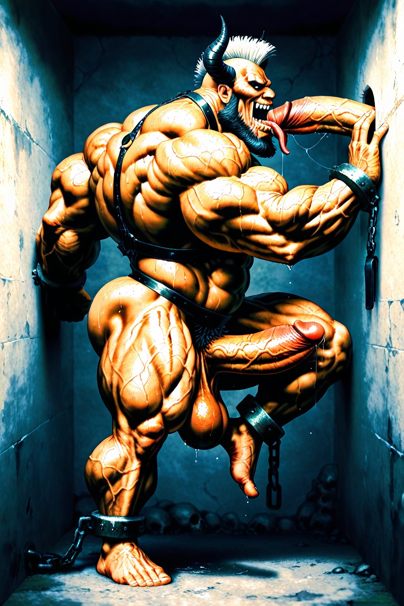 Detailed Image, Realistic Style, Textured Muscles AI Gay Porn
