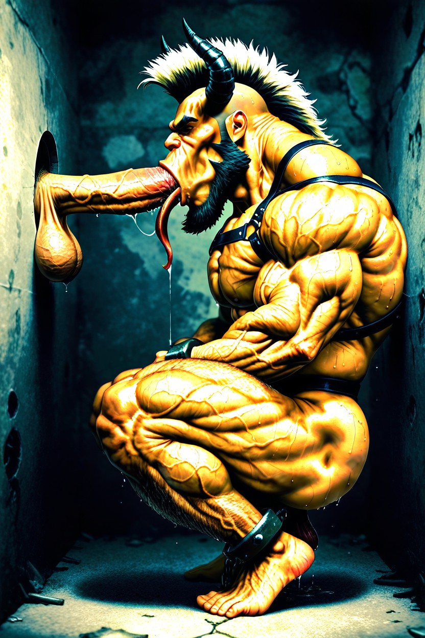 Hyper Muscles, 18+, 통통한 체형 게이 AI 포르노