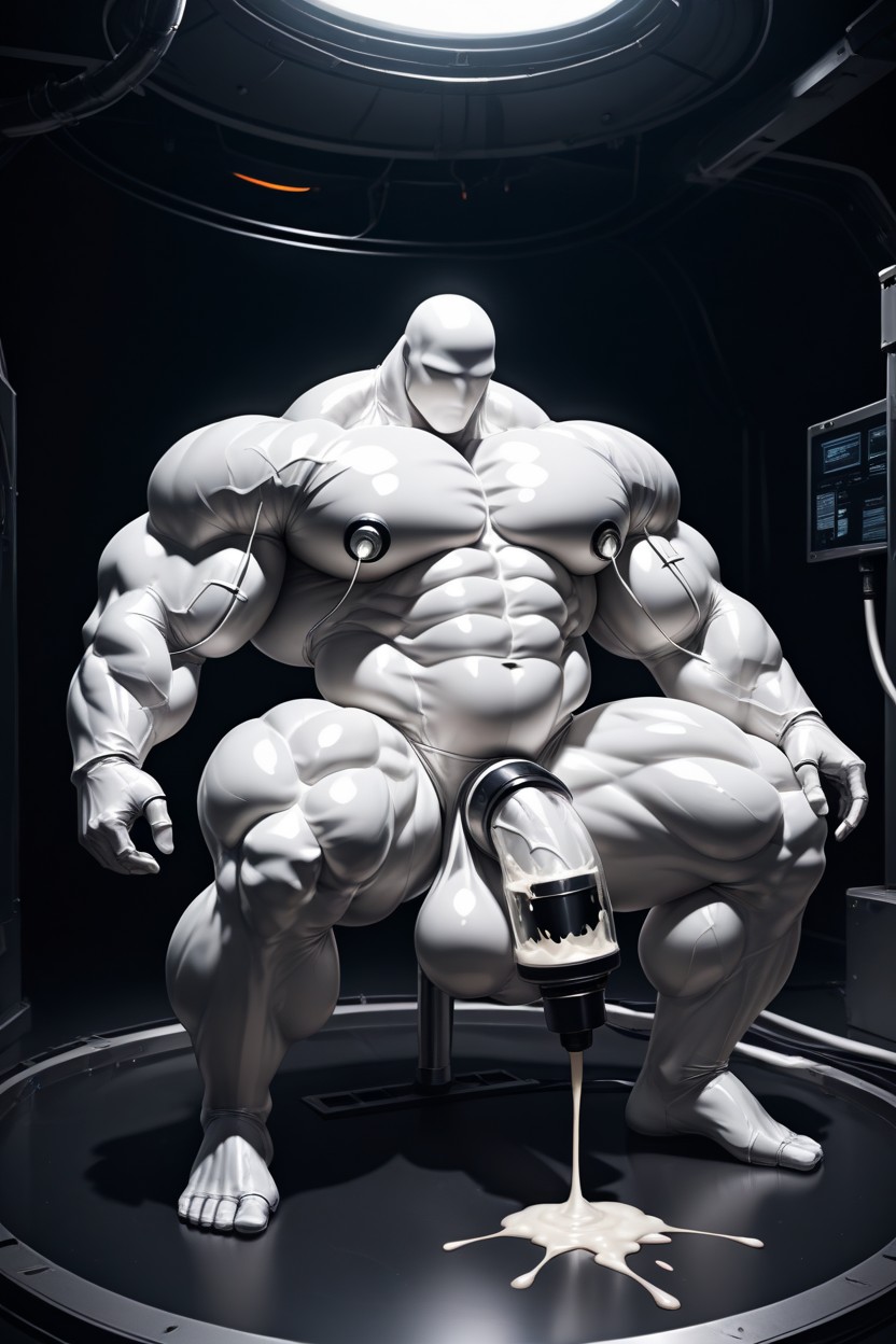 A Monster, Thick Gelatinous Thighs, Xxl Oversized Huge Testicles AI Gay Porn