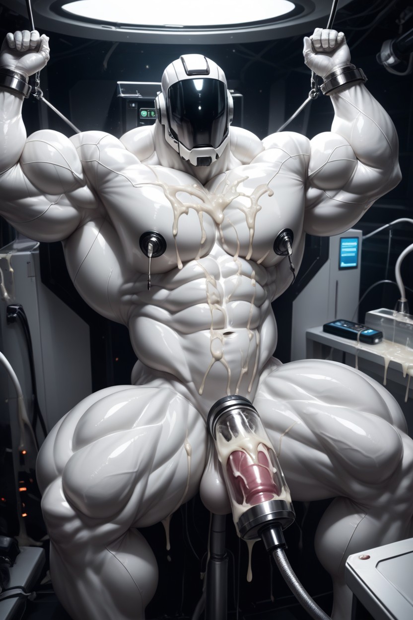 Himbo, Fuck Machine Anal Penetration, Xxl Oversized Broad Shoulder AI Gay Porn