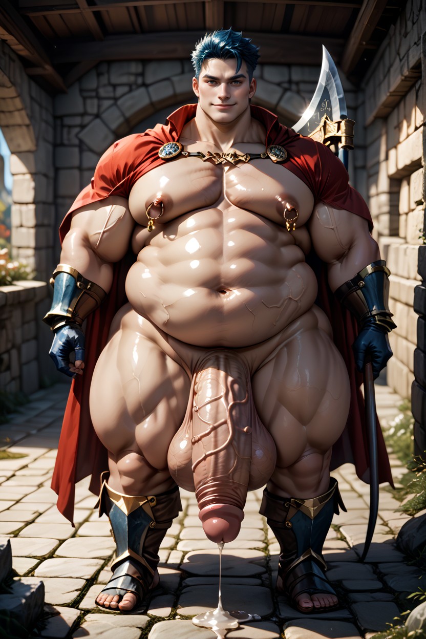 Hector, Medieval Fantasy Setting, Masculine Body AI Gay Porn