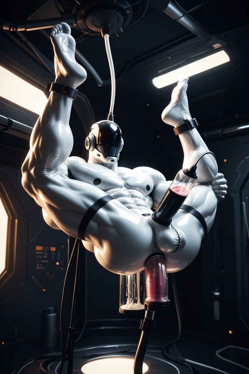 Milking Machine, Sperm Tank, Silicone Ass AI Gay Porn