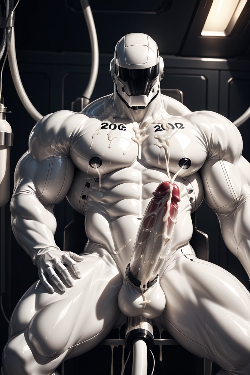 Well-trained Sex Robot, Black Accents, Excessive Cum AI Gay Porn