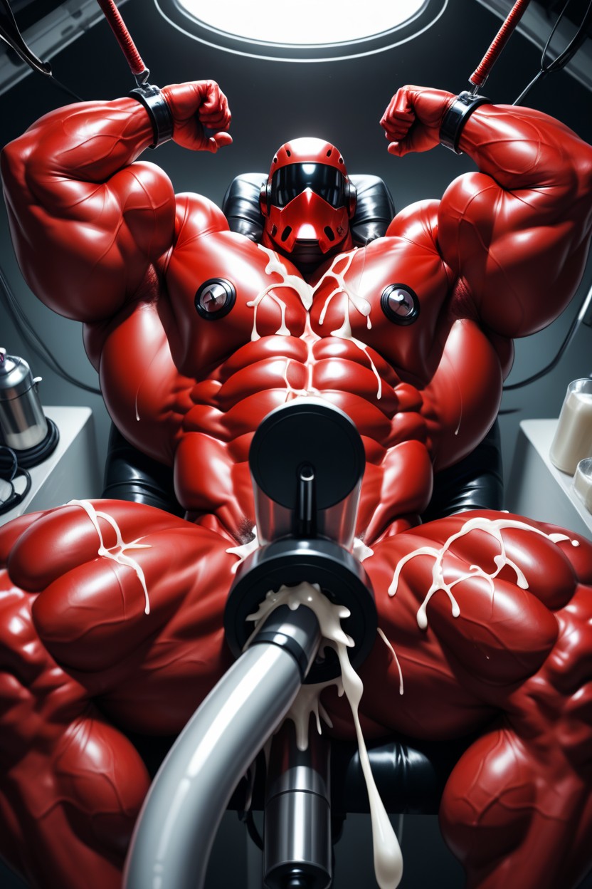 Silicone Skin, Silicone Ass, Xxl Oversized Huge Abs 게이 AI 포르노