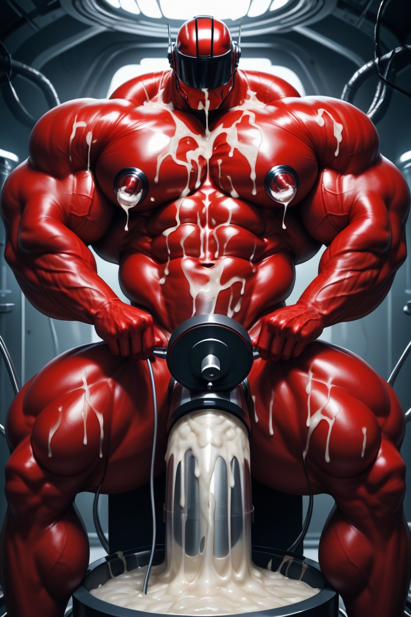 Hard Cock, Liquid Muscles, Xxl Oversized Hyper Muscular 게이 AI 포르노