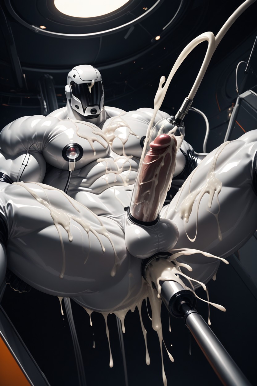 Black Accents, Robotic Face, Muscular AI Gay Porn