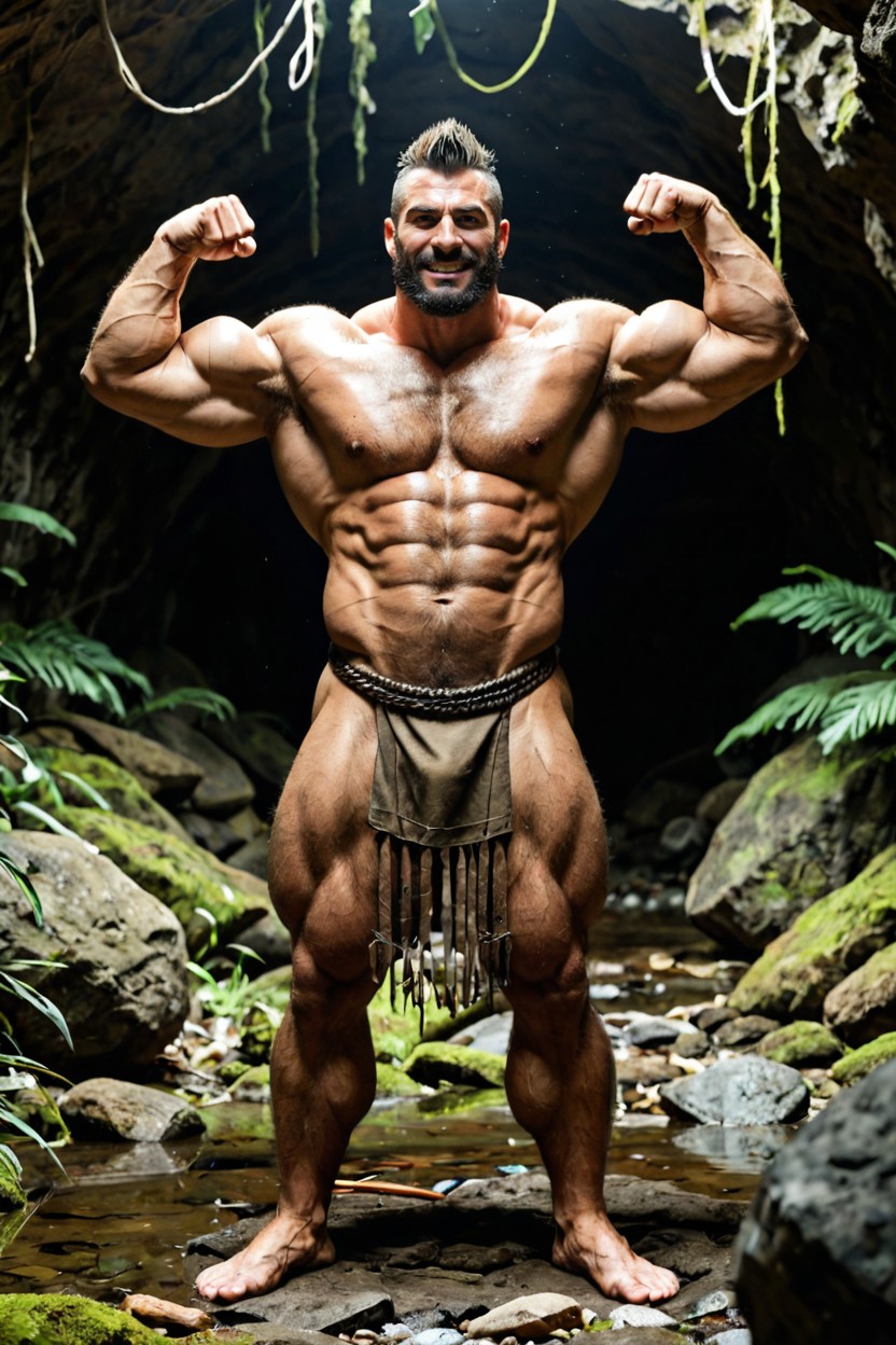 Wild Look, Cro-magnon Man, Large Frame AI Gay Porn