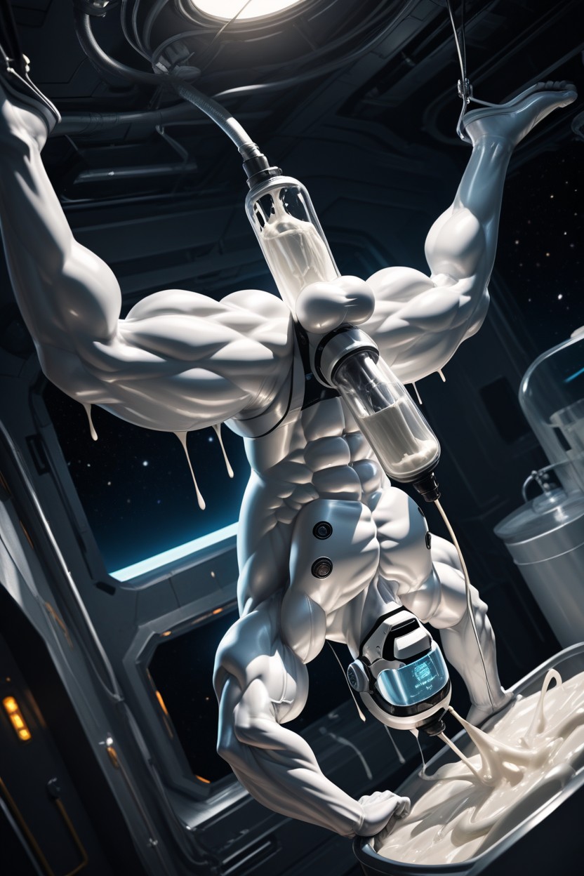 Cum Spraying Everywhere, Covered In Cum, Muscular AI Gay Porn