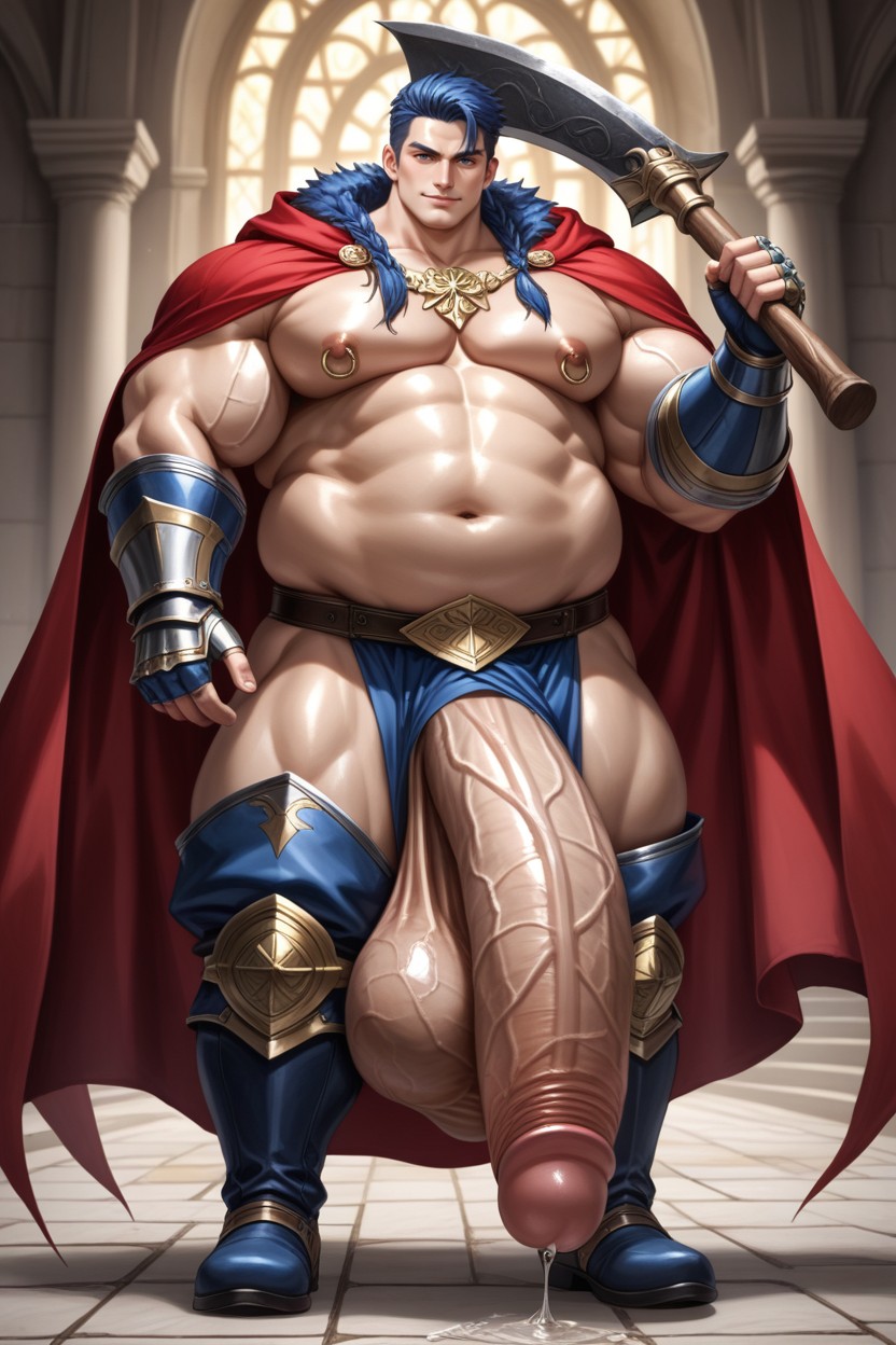 두꺼운 체형, Hector, Masculine Body 게이 AI 포르노