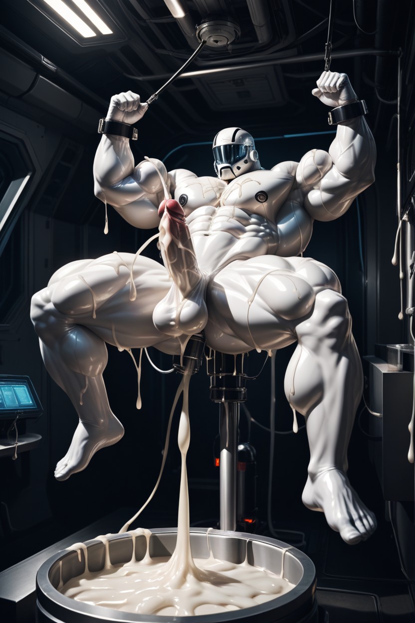 Space Ship, Himbo, Cum On Face 게이 AI 포르노