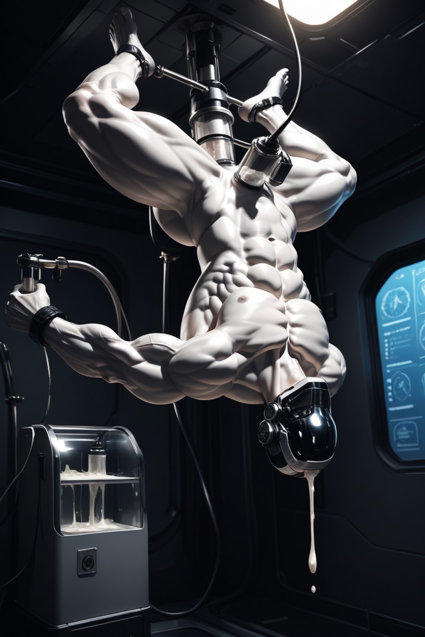 Faceless, Sperm Tank, Rubber Skin AI Gay Porn