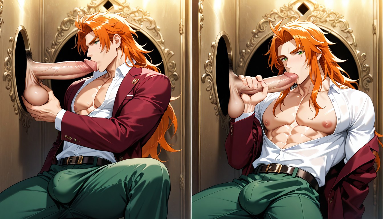White Button Up Shirt, 18+, Body 게이 AI 포르노