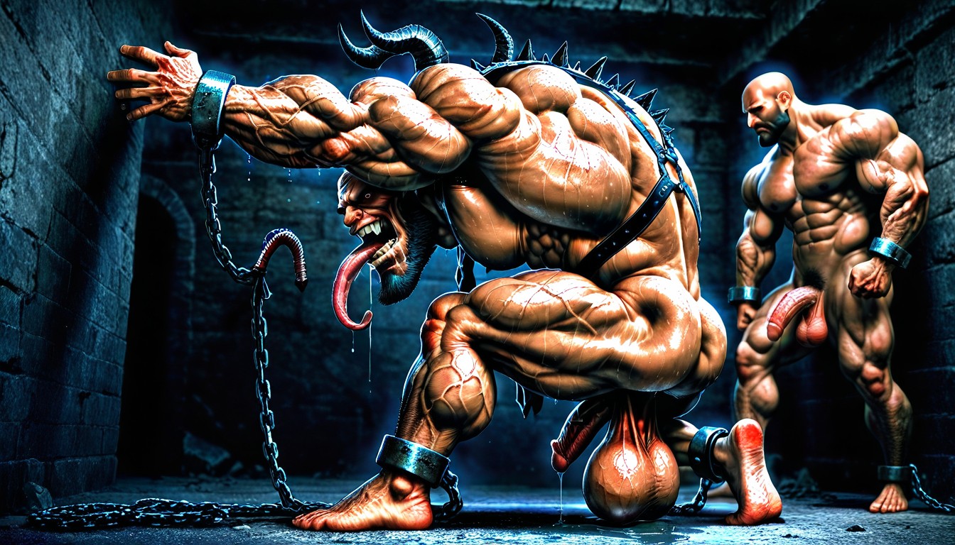 Face Visible, Hyper Calves, Showing Back AI Gay Porn