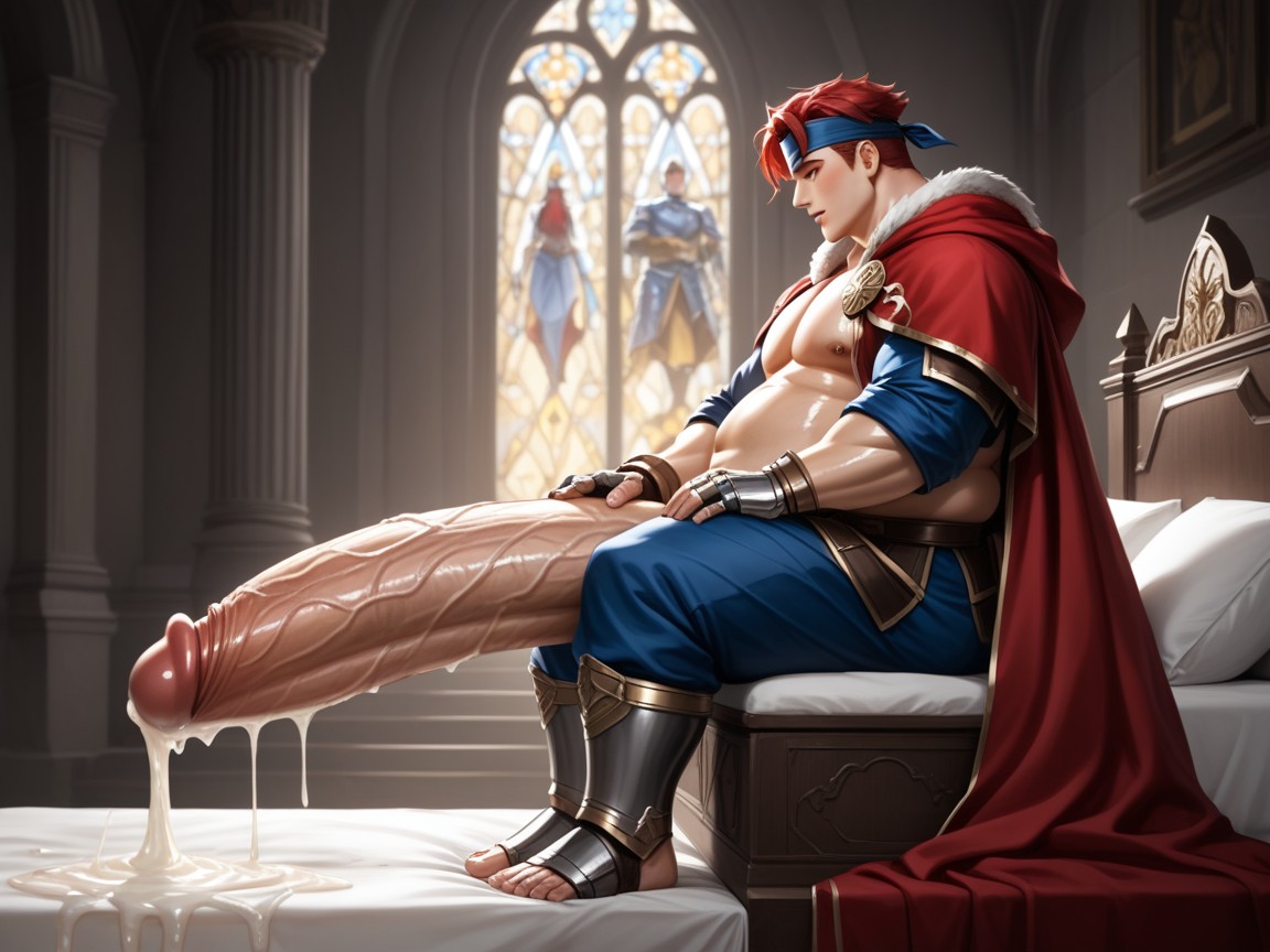Red Hair, Long Cock, Kneeling AI Gay Porn
