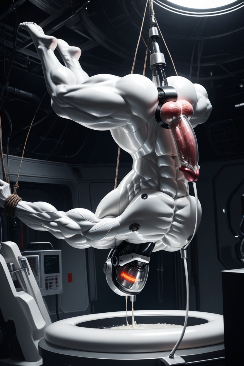 Silicone Ass, Rubber Skin, Hard Cock AI Gay Porn