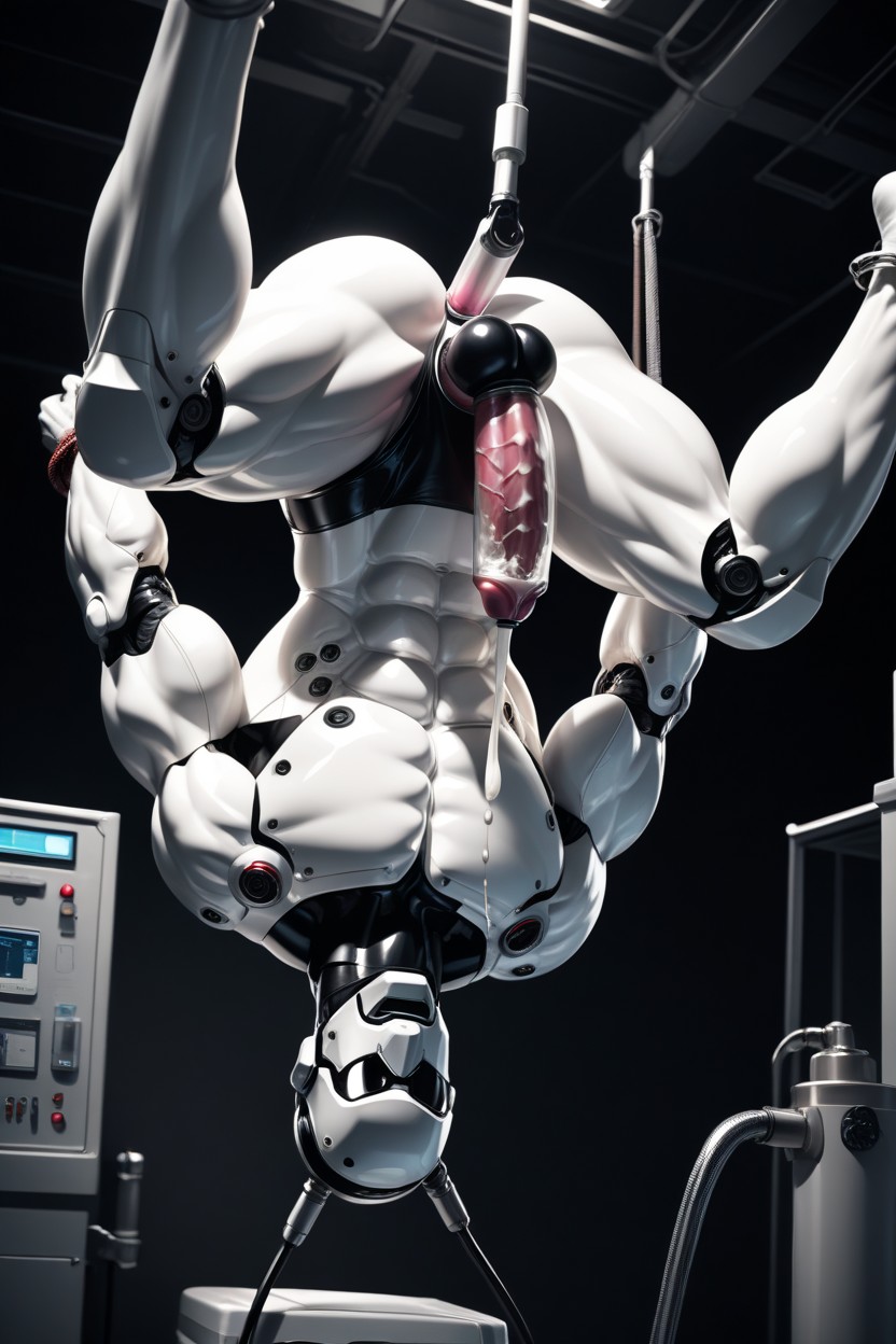 Large Pecs, Too Big To Fit, Muscular AI Gay Porn