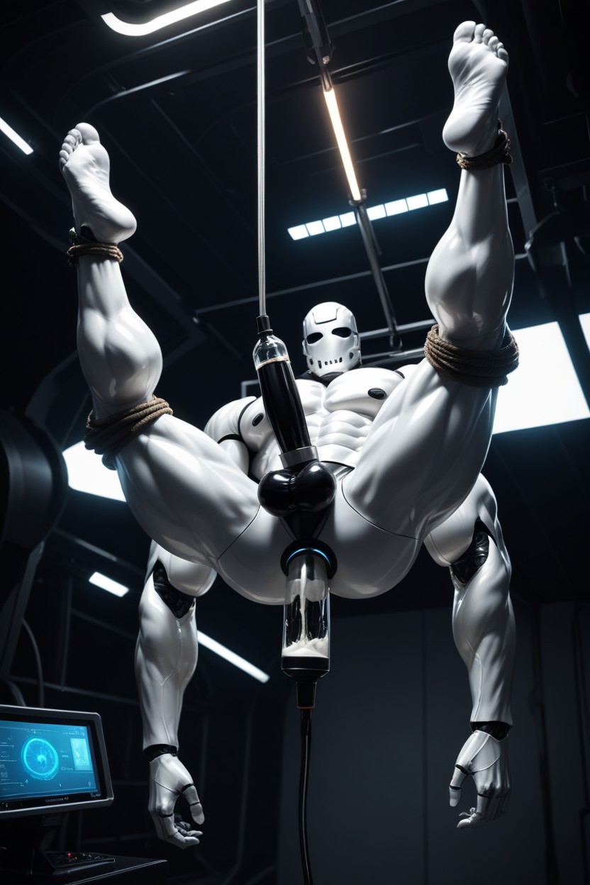 Masculine, Sperm Tank, Anatomically Correct Pose AI Gay Porn