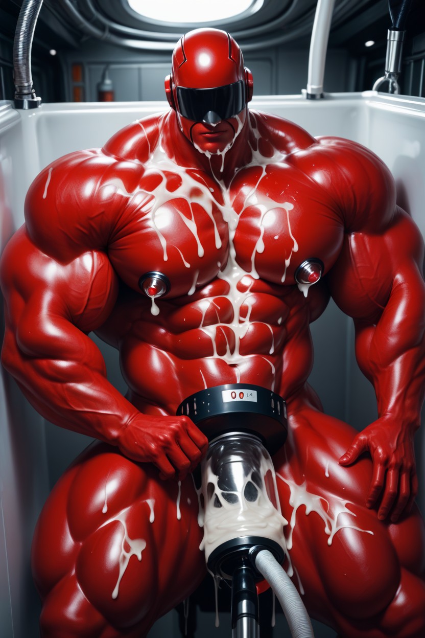 Cum On Stomach, Cum On Thighs, Xxl Oversized Huge Abs AI Gay Porn