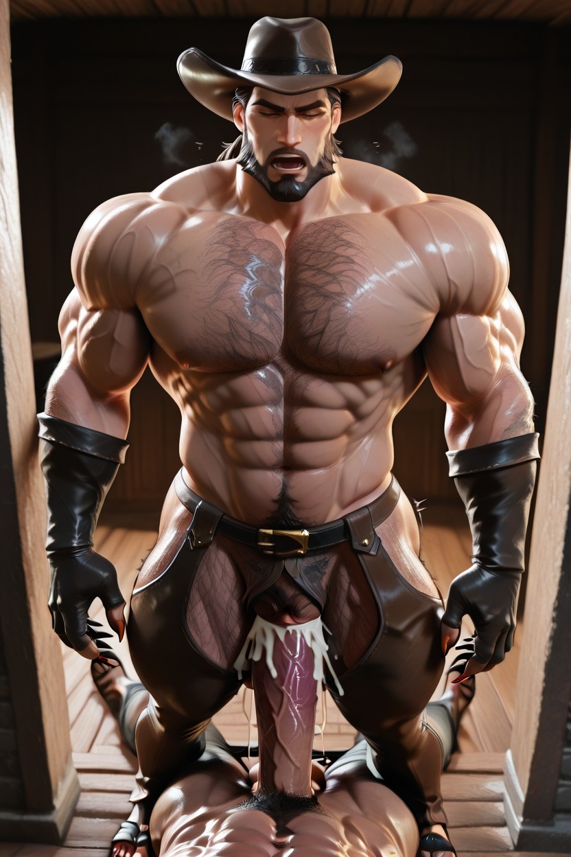 Kraven Kravinoff And Male Man, Standing, Broad Shoulder AI Gay Porn