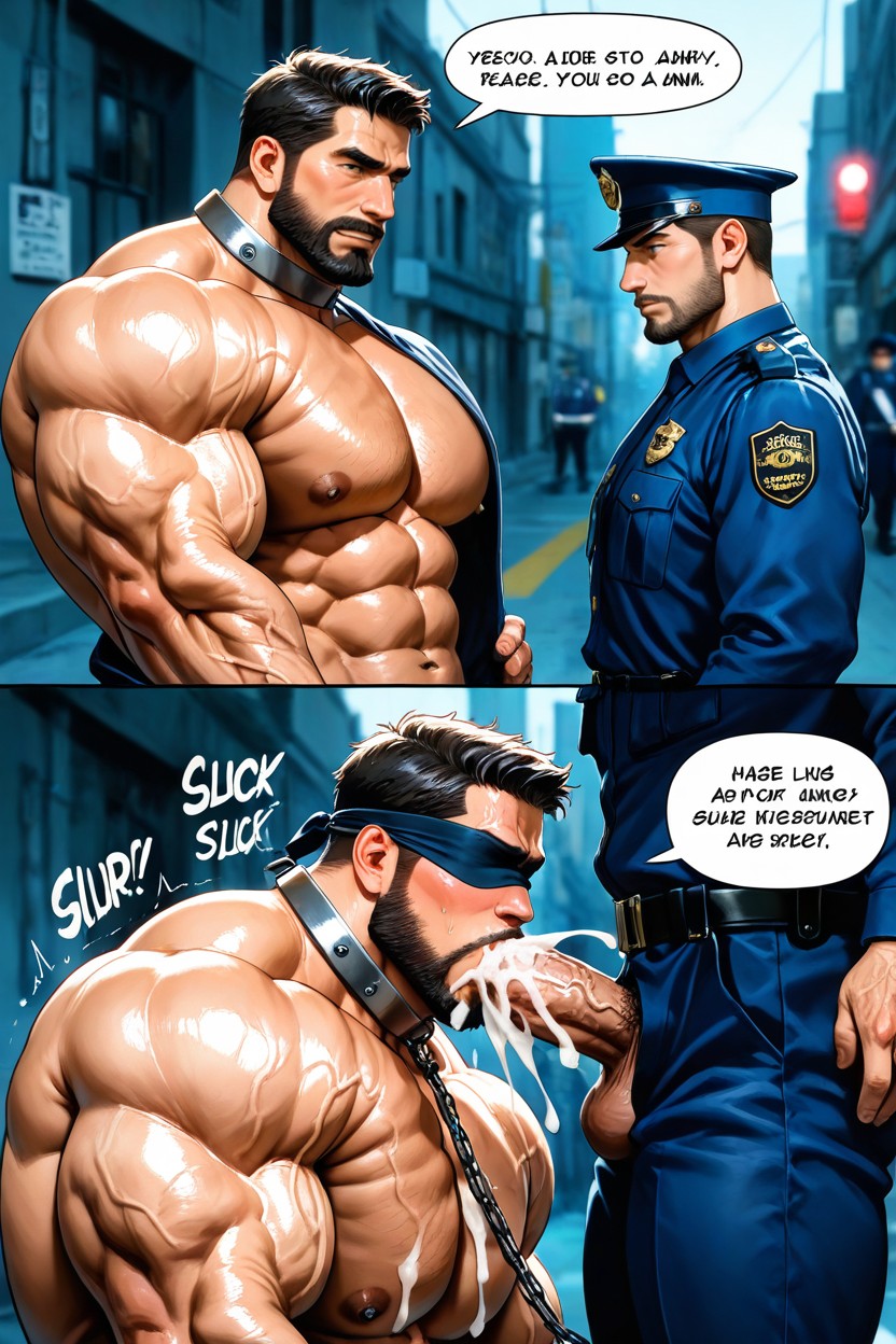 Monster Cock, Hyper Cum Everywhere, Speech Bubble AI Gay Porn