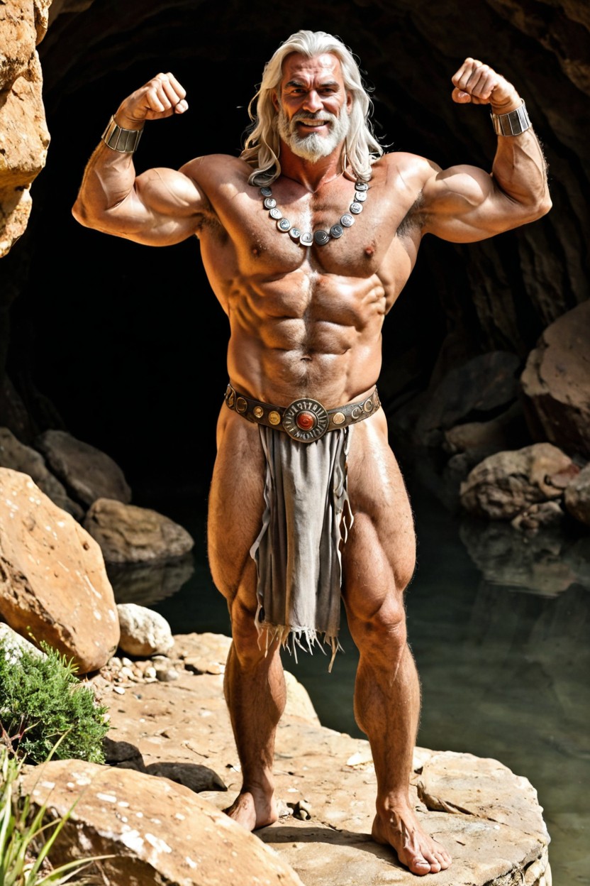 Wild Look, Cro-magnon Man, Large Frame AI Gay Porn