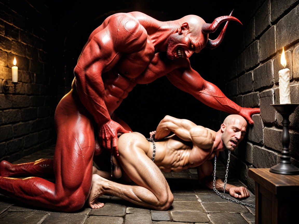 18+, Anal Punishment, Man Stomach Bulged AI Gay Porn
