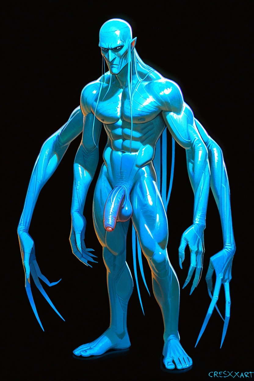Full Body, Long Arms, Simple Background AI Gay Porn