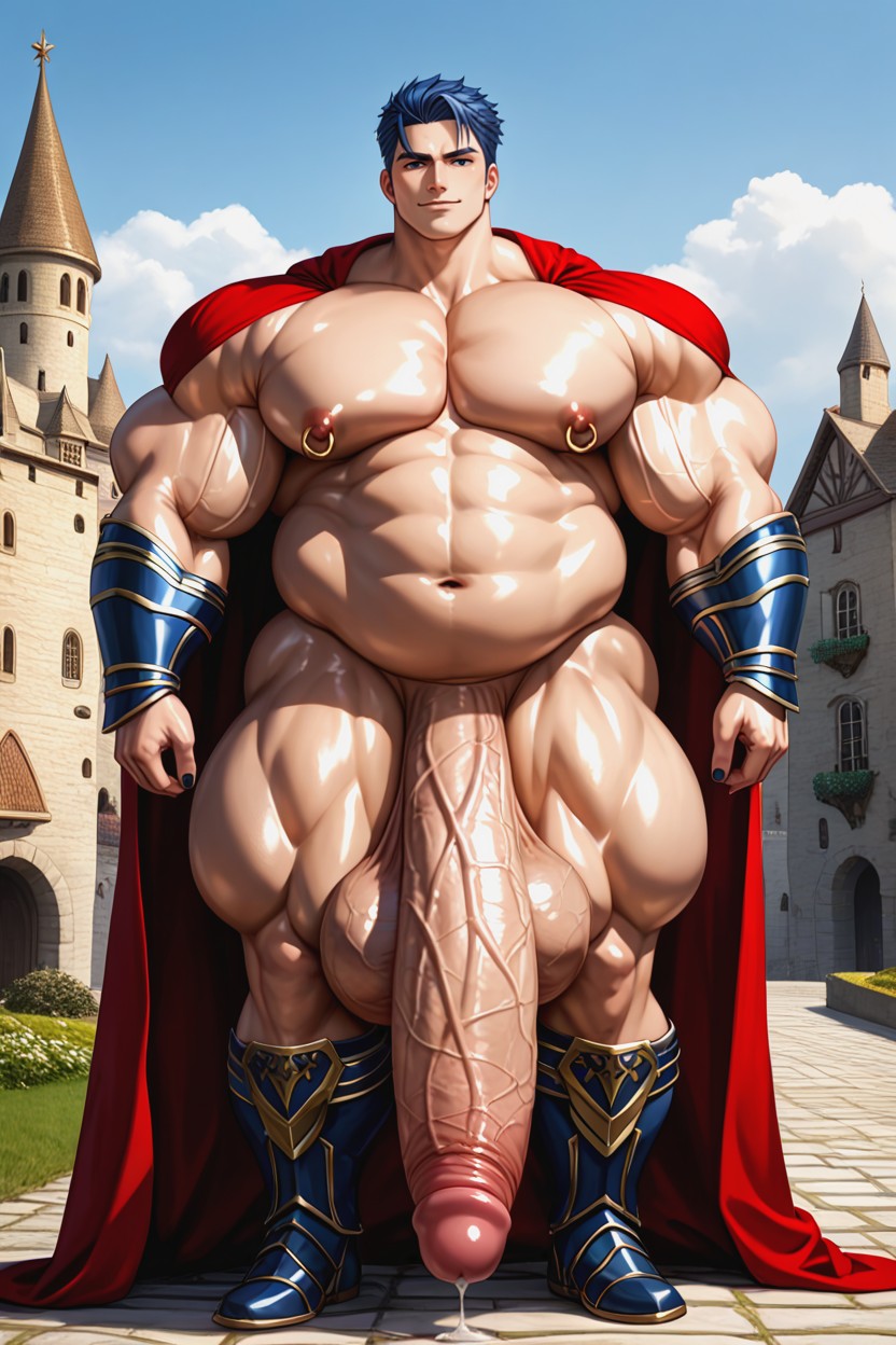 Thick Thighs, Shaved Body, Masculine Chest AI Gay Porn