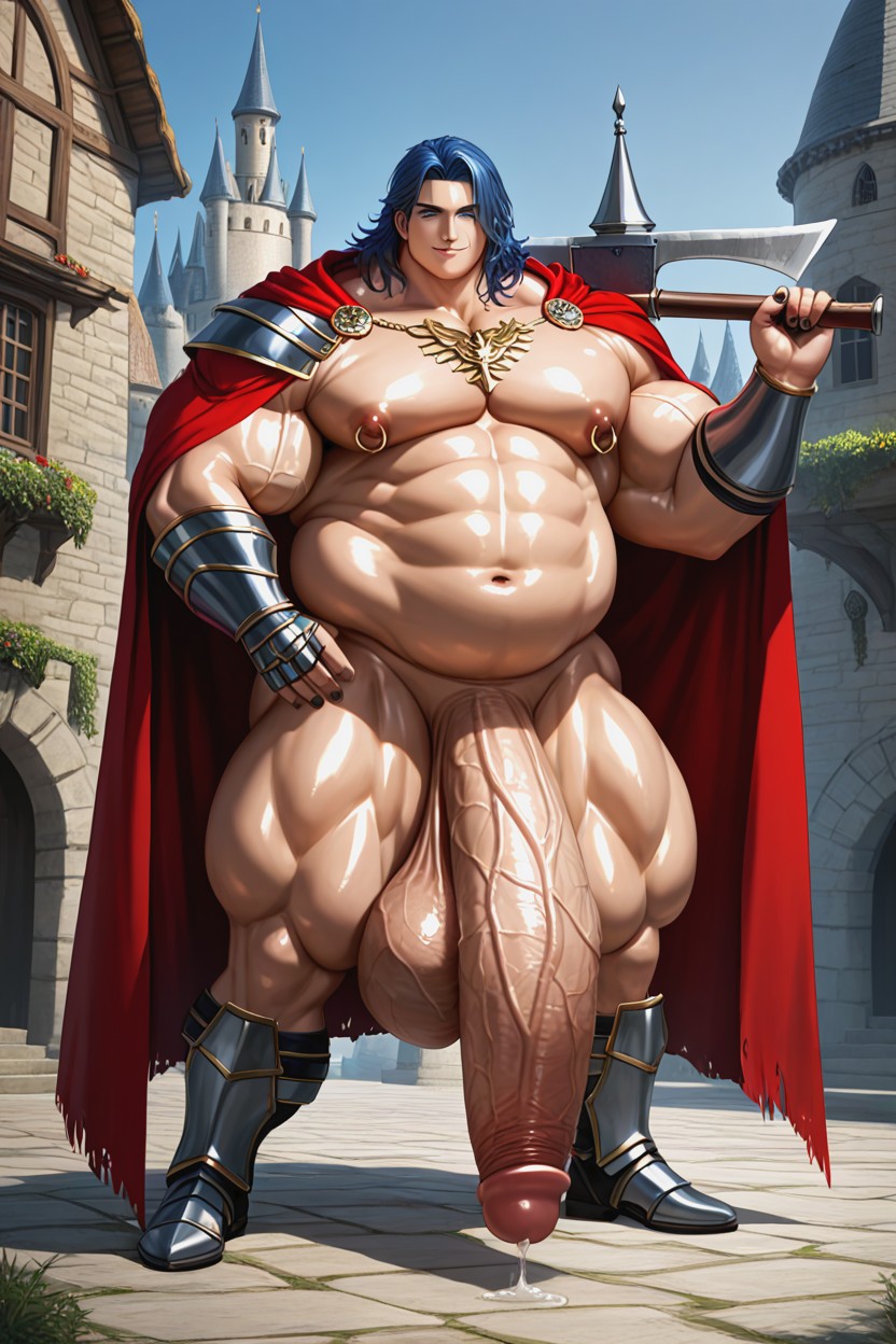 Hyper Thick Body, Smug Expression, 25+ AI Gay Porn
