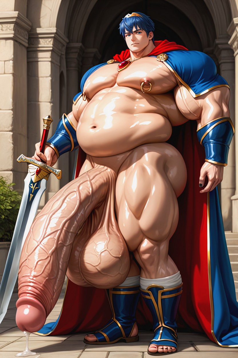 Nipple Rings, Pueblo Europeo, Red Cape Porno gay IA