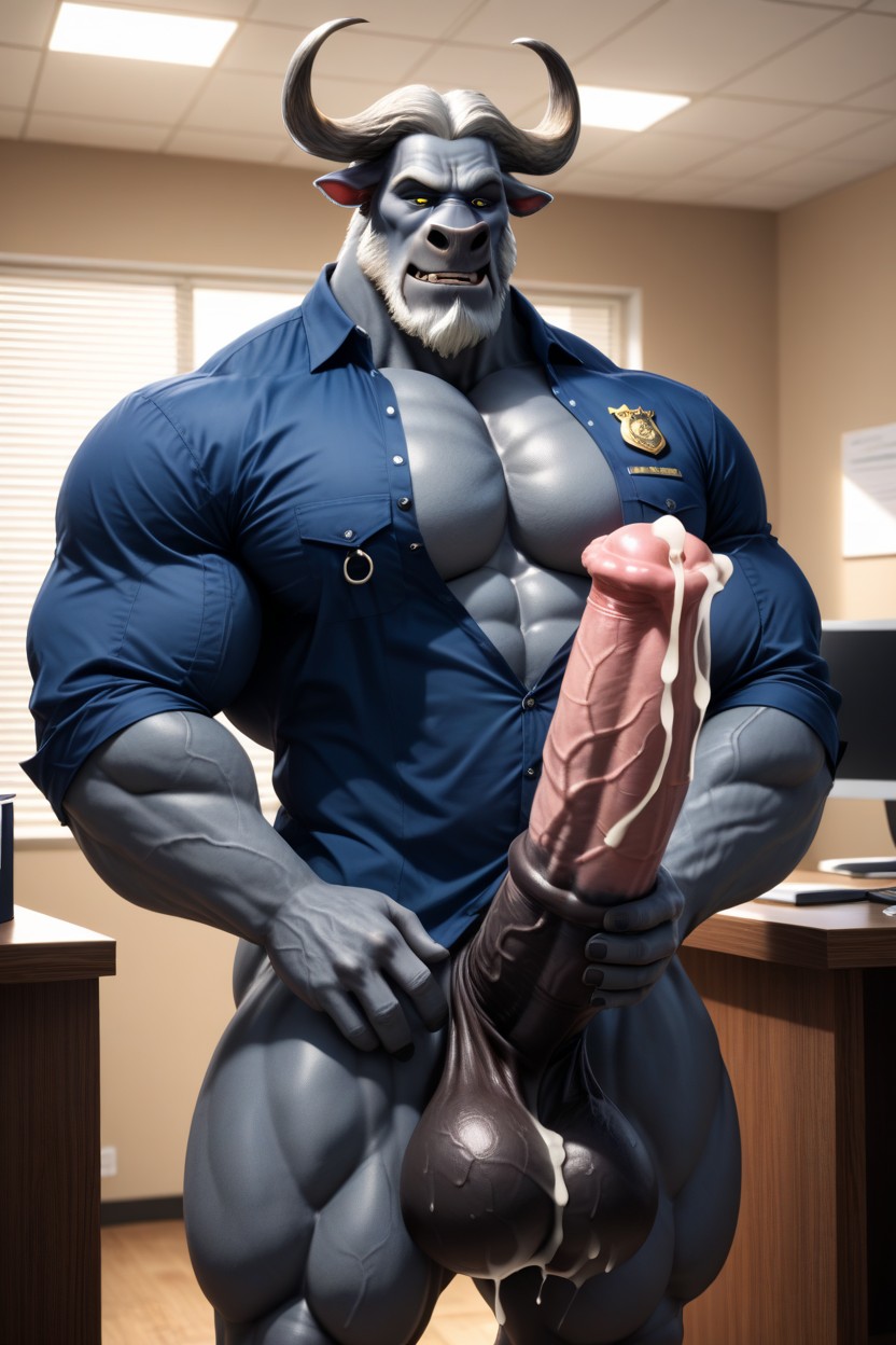Hyper Thick Horsecock, Office, Huge Massive Horsecock AI Gay Porn